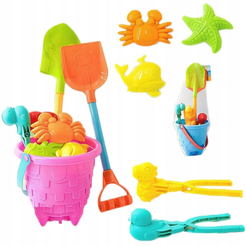 SAND SANDBOX SET BUCKET SPATULA MOLDS 44 CM
