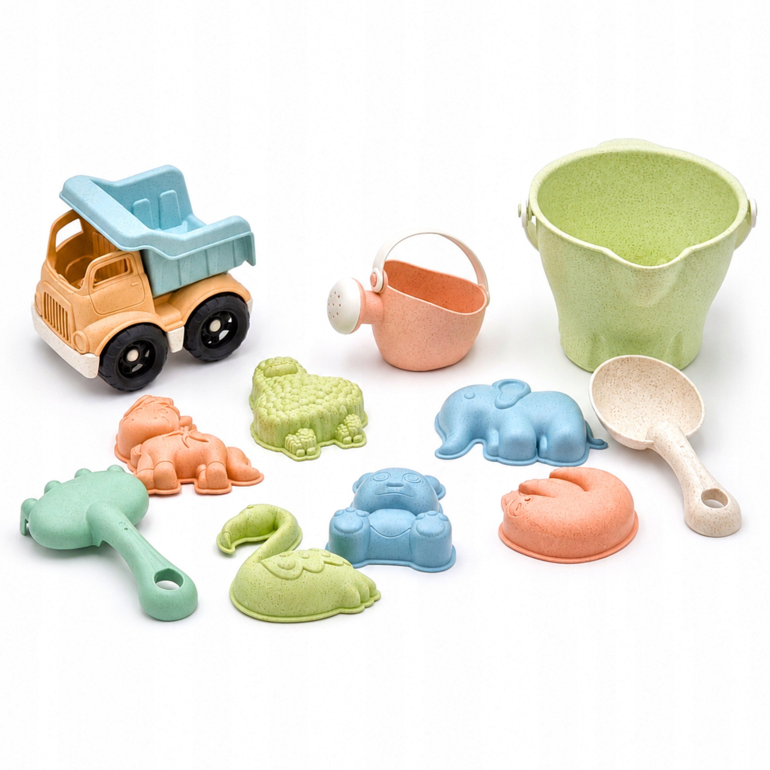SAND SET RAKE SPATULA MOLDS BUCKET TRUCK XL 11el WOOPIE Kind set