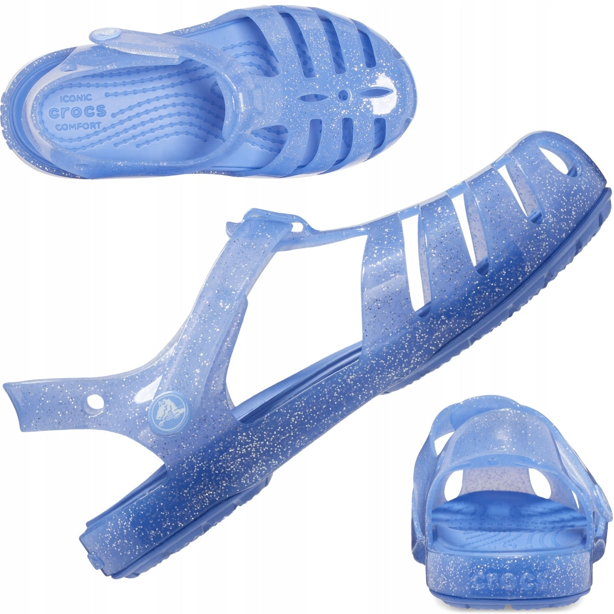 Crocs™ basutės mergaitėms 244646, mėlynos