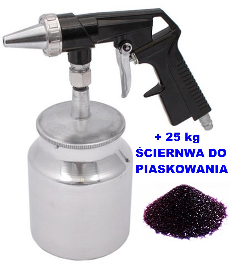 SANDBLASTING GUN + ABRASIVE 25 kg SAND