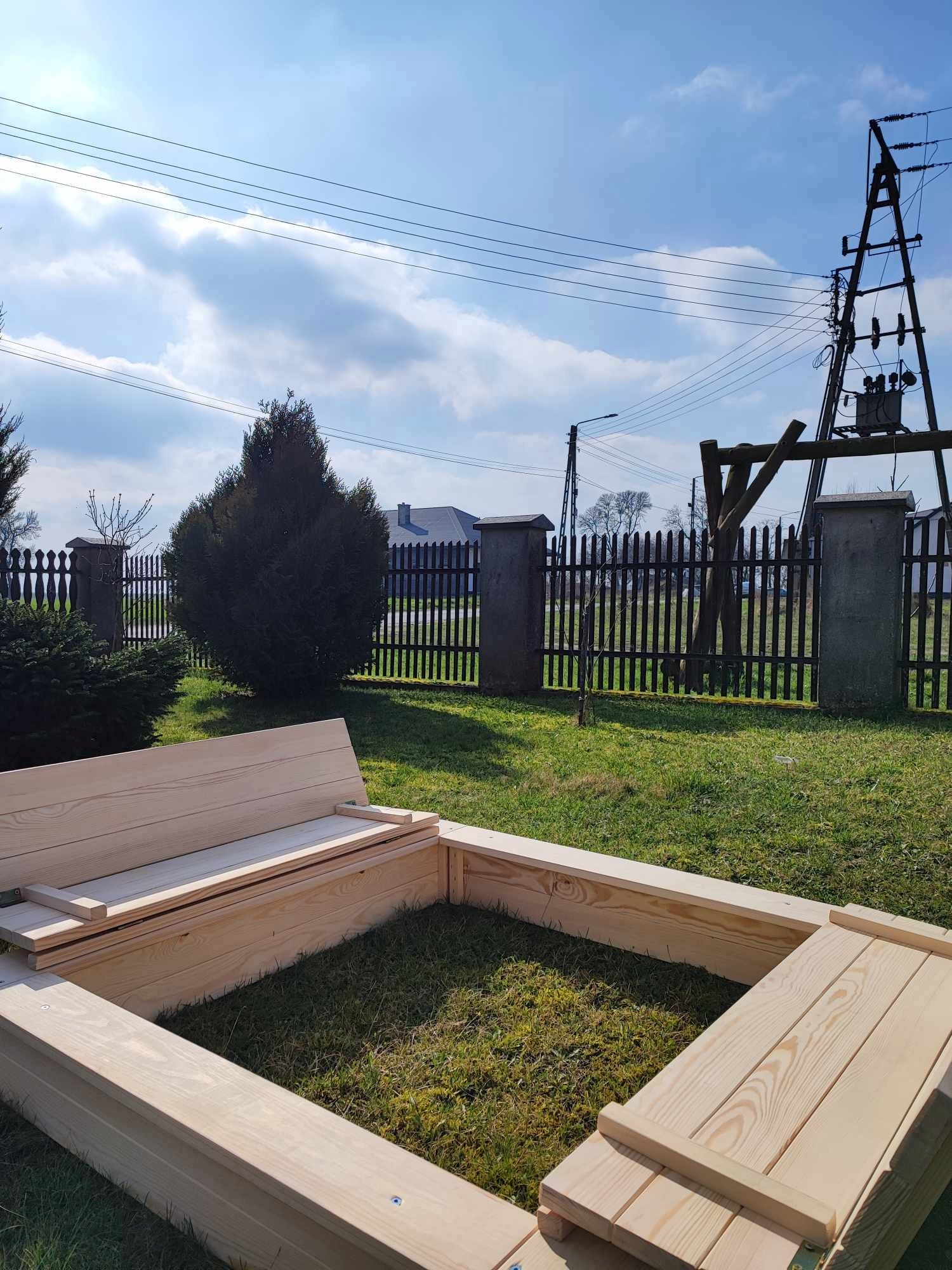 SANDBOX 120*120*23*165-FULL UNPAINTED SPECIES AND SANDBOX Kind wooden