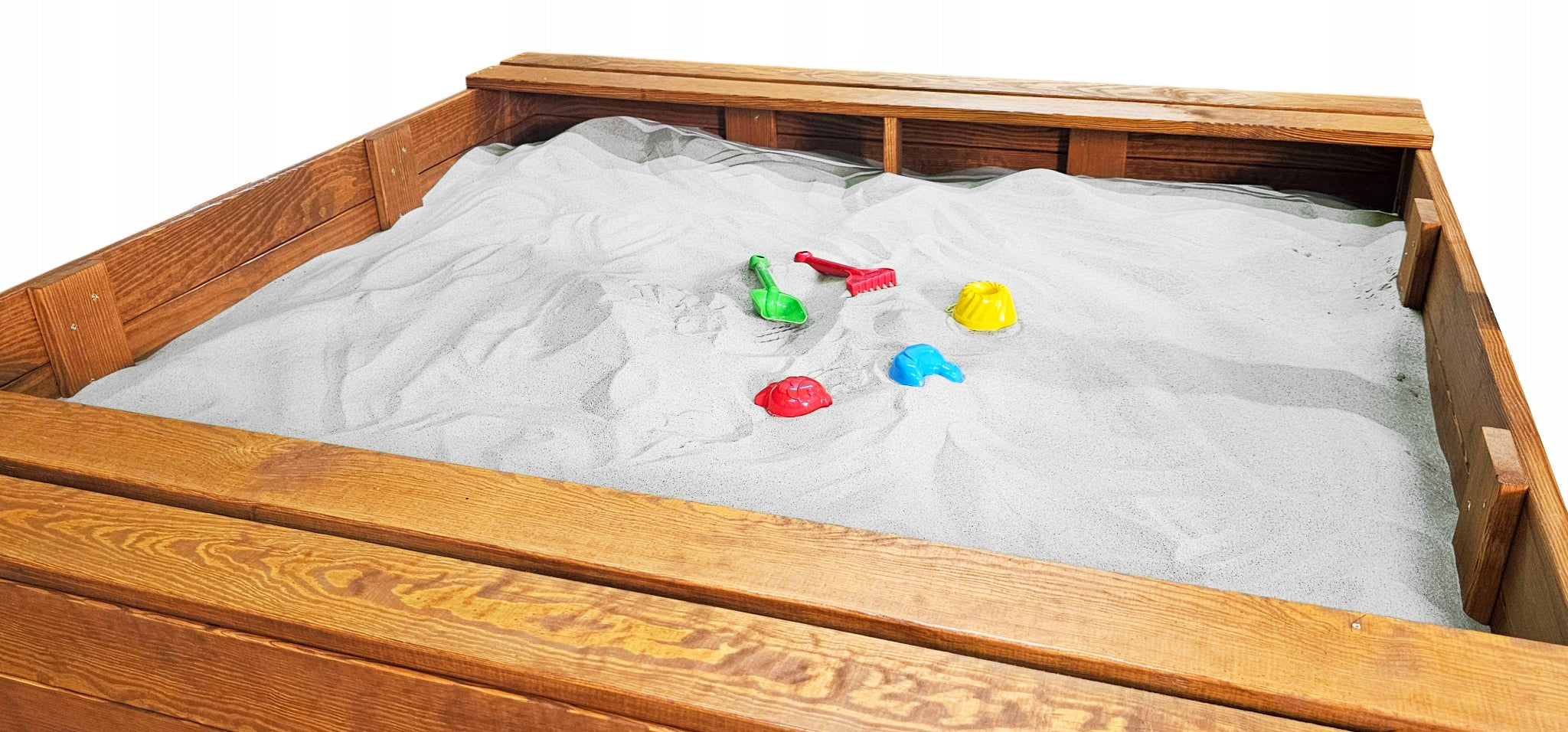SANDBOX 150X150 WOODEN WITH BENCHES 2X IMPREGNATED QUALITY FREEBIES ! Brand Versano