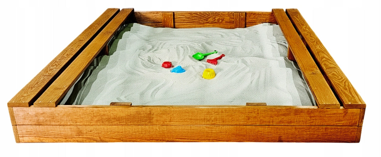 SANDBOX 150X150 WOODEN WITH BENCHES 2X IMPREGNATED QUALITY FREEBIES ! Kind wooden