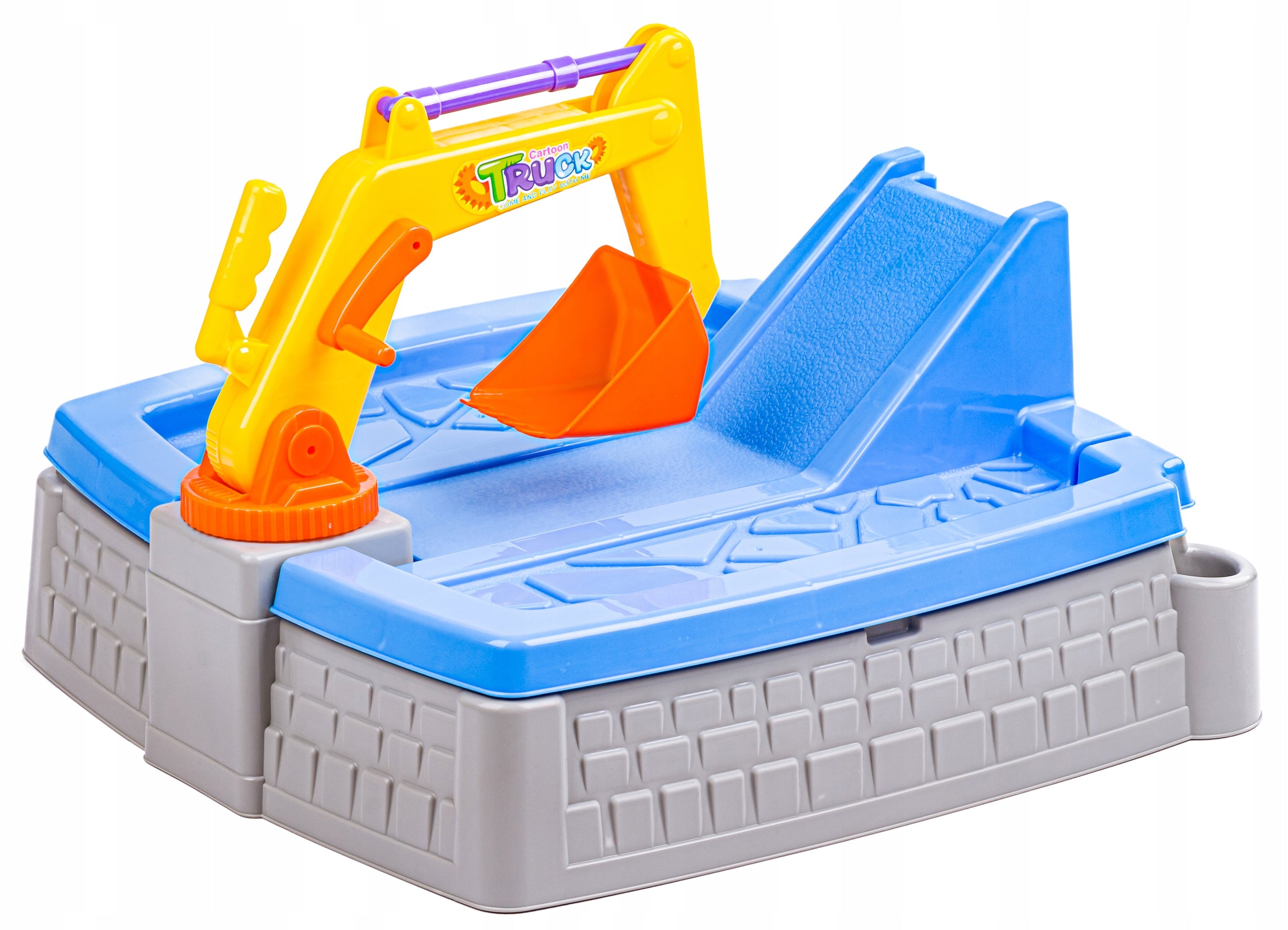 SANDBOX CASTLE CONSTRUCTION SITE SLIDE EXCAVATOR Length 95 cm