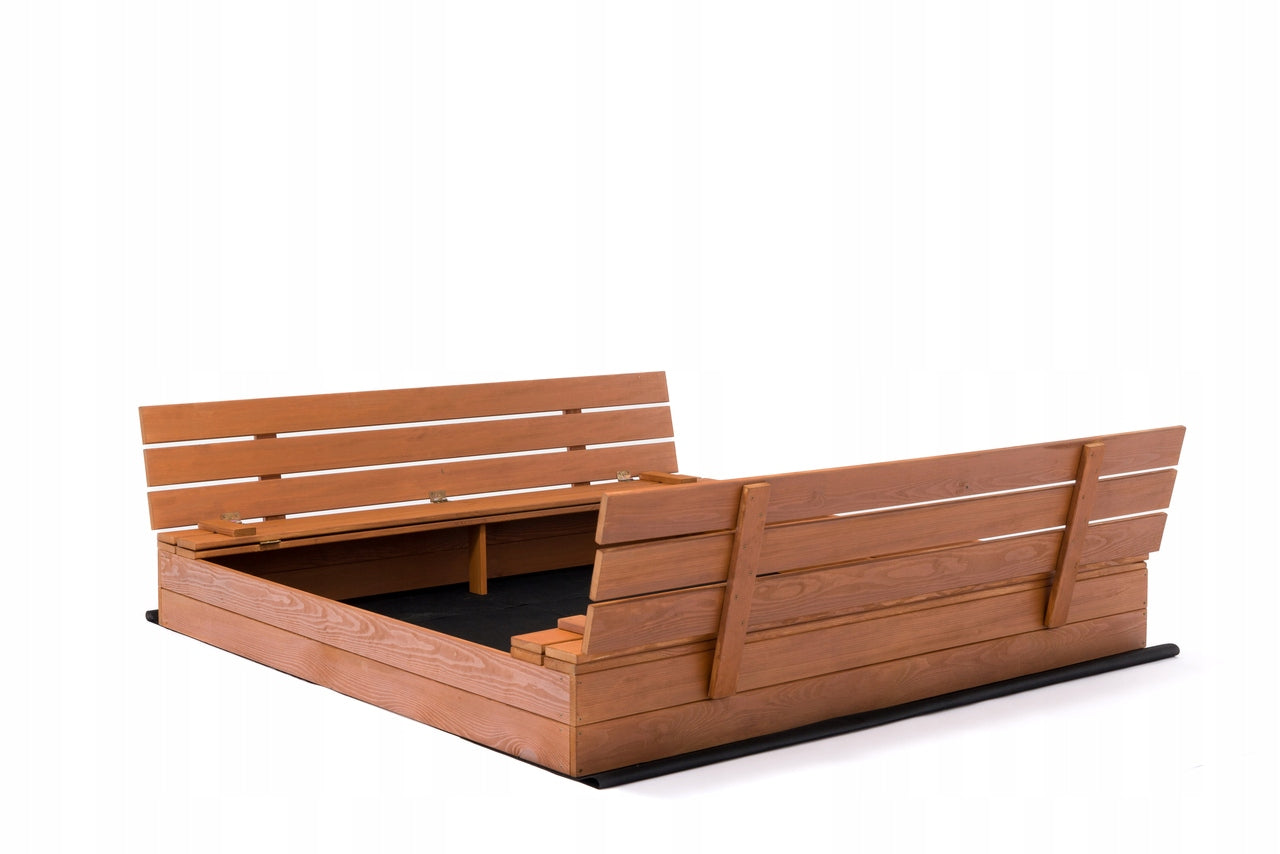 SANDBOX CLOSED WOODEN IMPREGNATED WITH BENCHES EXTRA LARGE 160x160cm Character/Title none
