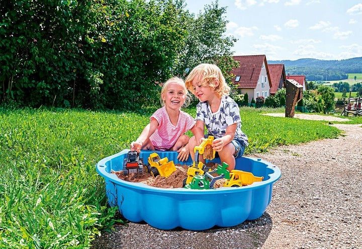 SANDBOX GARDEN SHELL 2IN1 POOL CLOSED DOUBLE BLUE Manufacturer code piaskownica dla dzieci basen ogrodowy łopatka