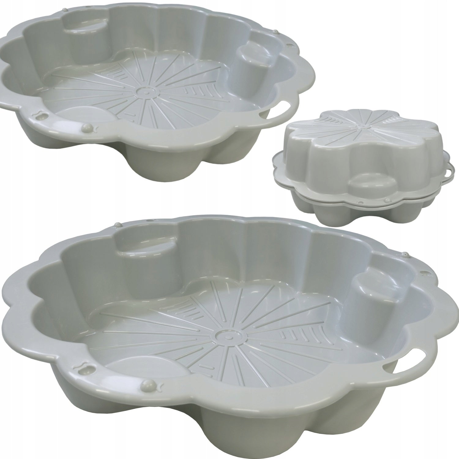 SANDBOX GREY DAISY LARGE XXL CLOSED 2IN1 SET OF 2 pieces 214CM Length 214 cm