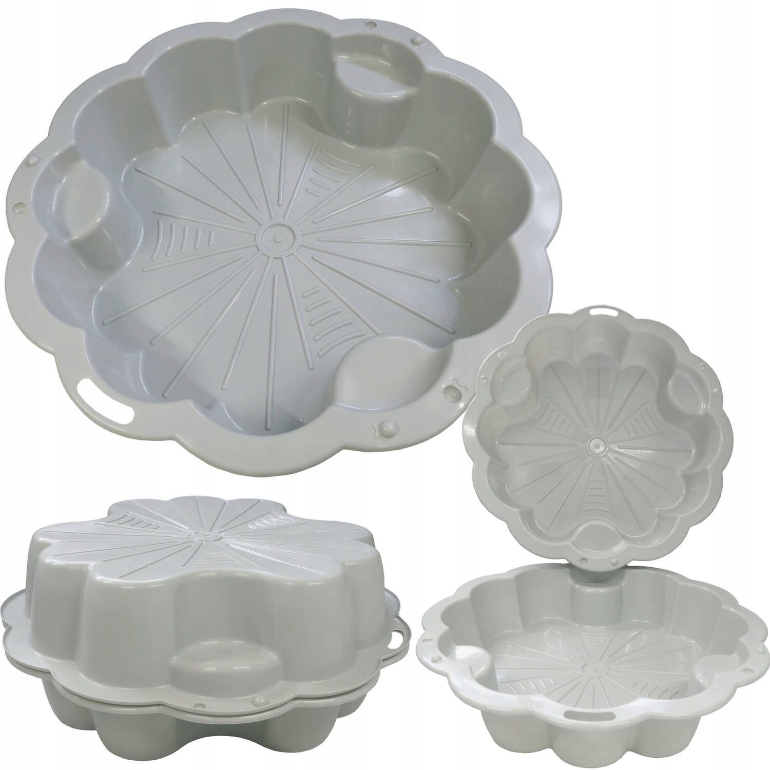 SANDBOX GREY DAISY LARGE XXL CLOSED 2IN1 SET OF 2 pieces 214CM