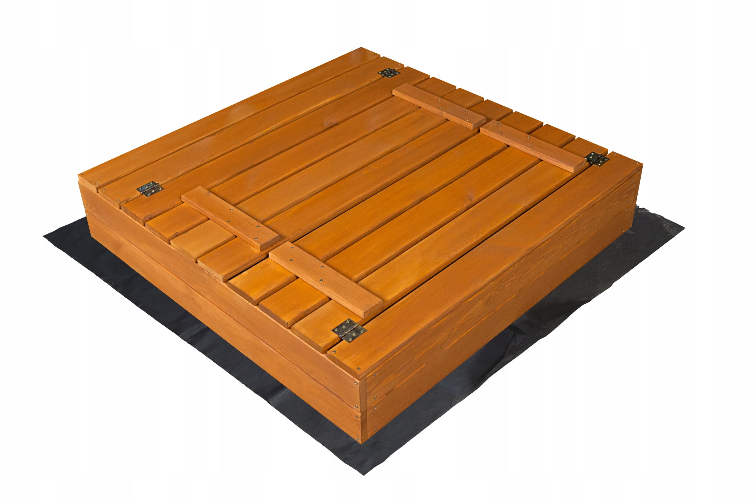 SANDBOX IMPREGNATED WOODEN CLOSED WITH BENCHES 100x100cm + FREEBIES! Manufacturer code Piaskownica Drewniana 100x100cm Impregnowana