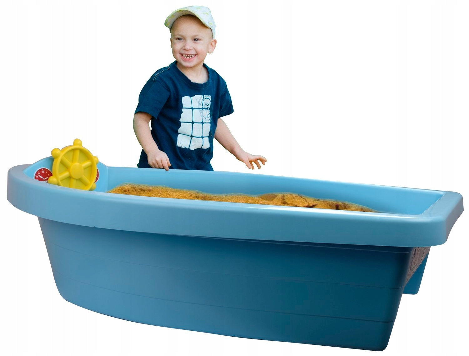 SANDBOX LARGE SWIMMING POOL BOAT WITH BENCH AND RUDDER STRONG 130 CM XXL PALPLAY Character/Title none