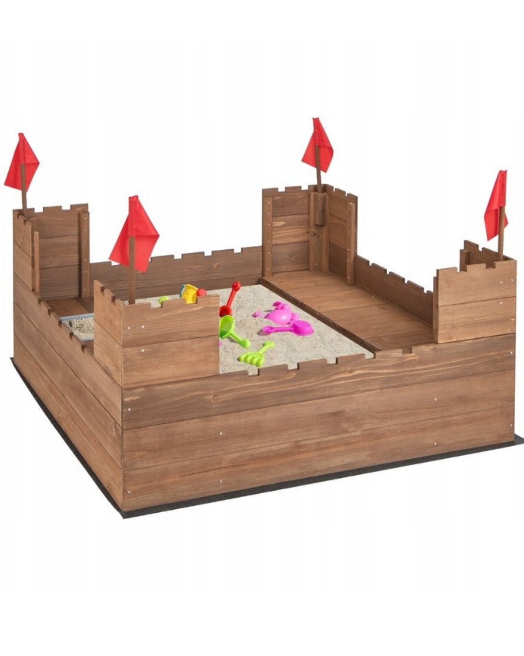 SANDBOX PLAYTIVE WOODEN KNIGHT'S CASTLE CAPACITY 150 KG WITH SEATS Kind wooden