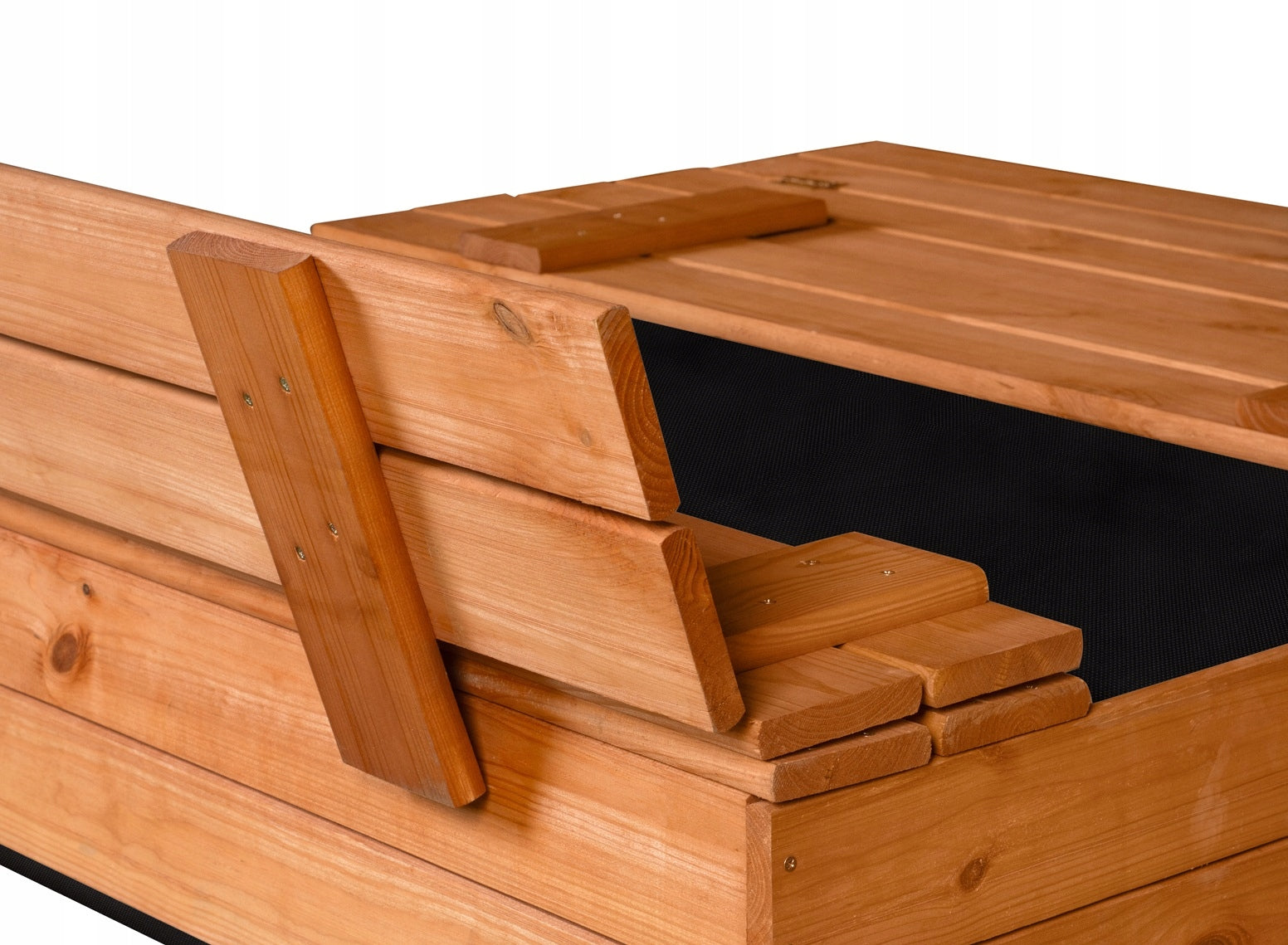 SANDBOX WITH BENCHES CLOSED 120x120 WOODEN IMPREGNATED Kid's age 2+ years