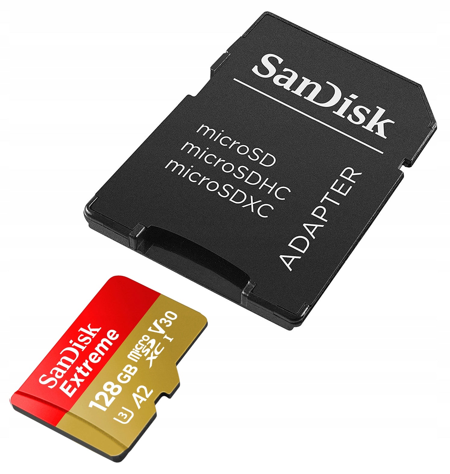 SANDISK 128GB micro SD SDXC UHS-I EXTREME 160/90MB/s Model SDSQXA1-128G-GN6MA