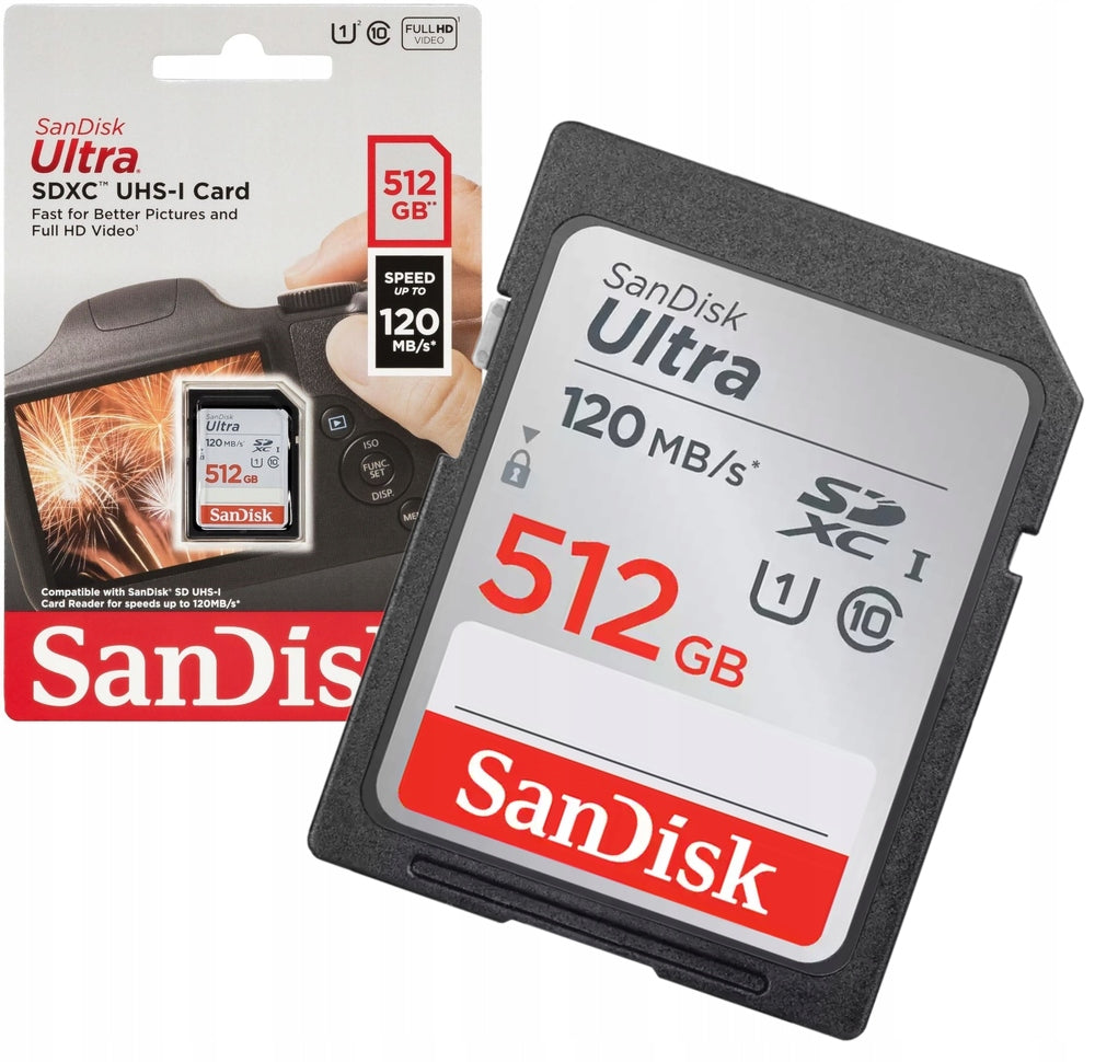 SANDISK Ultra SDSDUN4-512G-GN6IN SD SDXC Memory Card 512GB 120MB/s