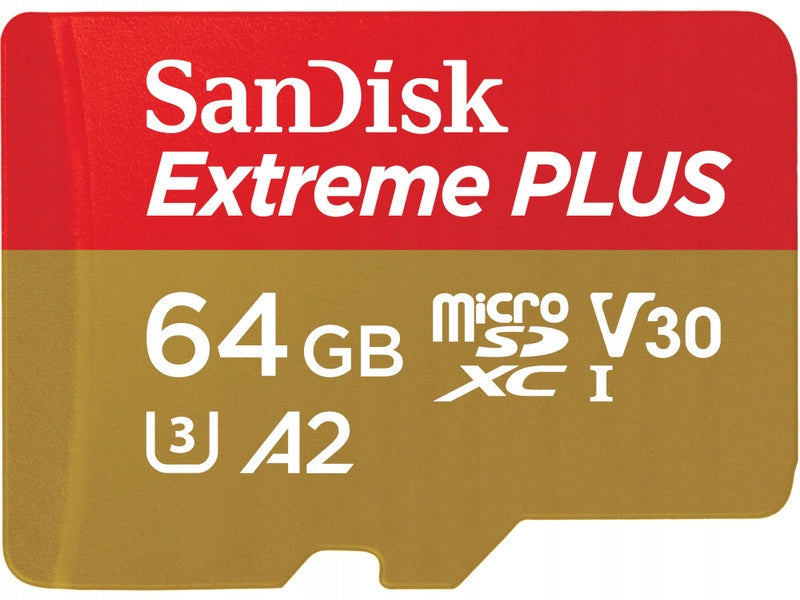 SANDISK microSDXC 64GB Extreme Plus memory card