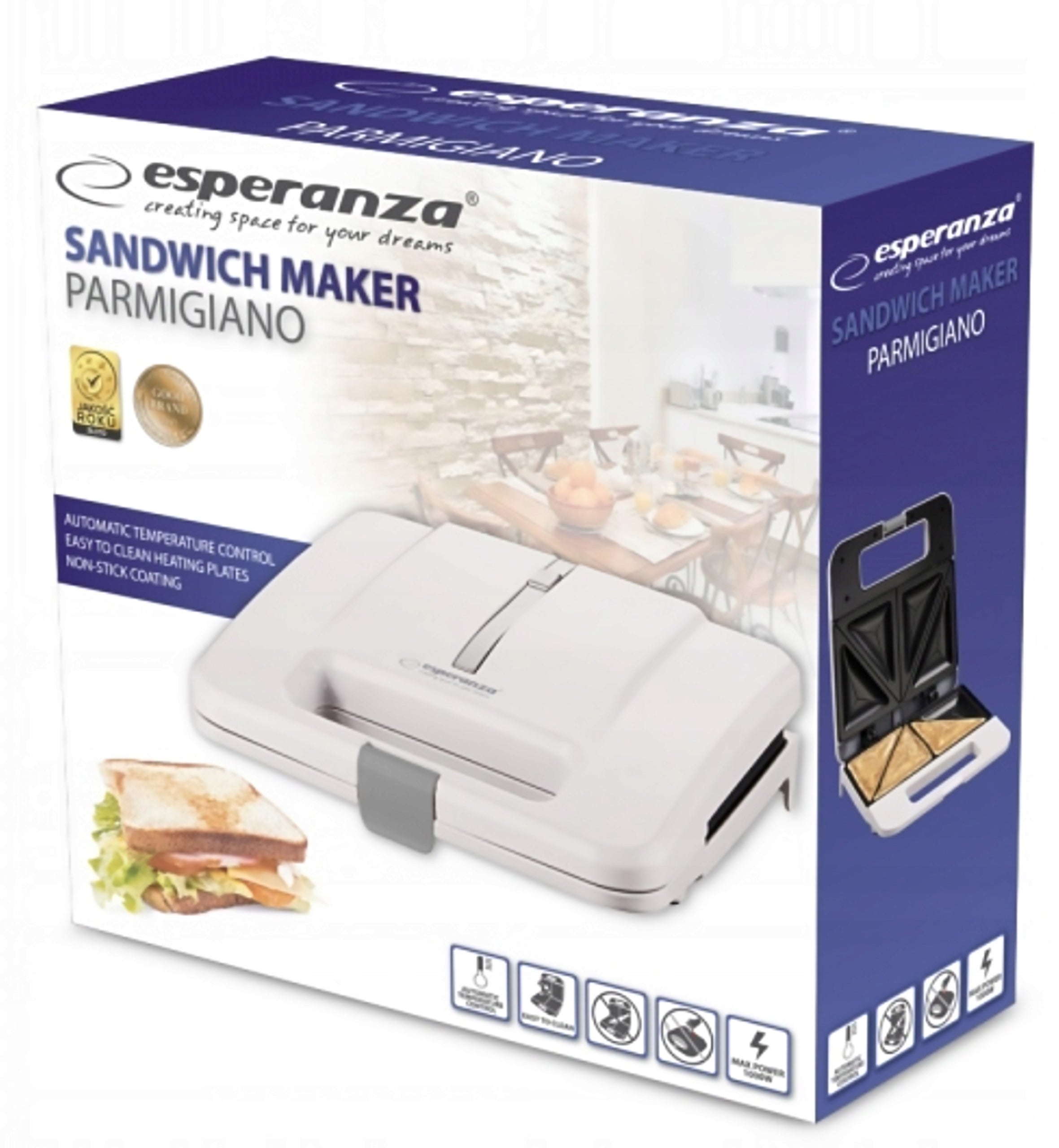 SANDWICH TOASTER SANDWICH TOAST FRENCH TOAST 1000W Manufacturer code EKT010W