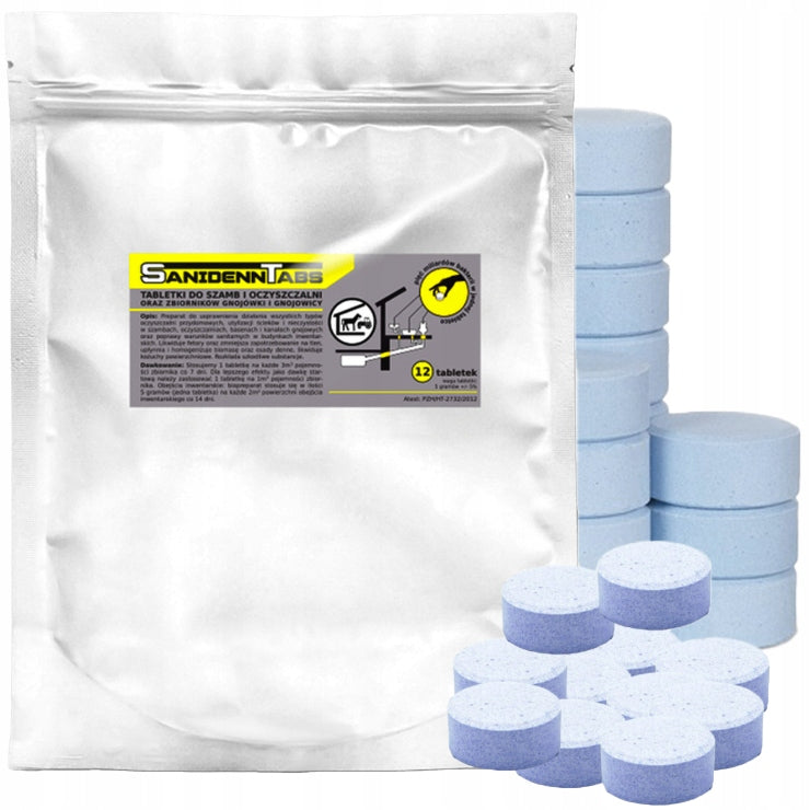 SANIDENN 12 EFFECTIVE TABLETS BACTERIA FOR HOME TREATMENT PLANT SEPTIC TANK