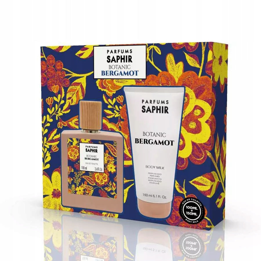 SAPHIR BOTANIC Eau de toilette BERGAMOT set 100 ml + body lotion 150 Brand Saphir