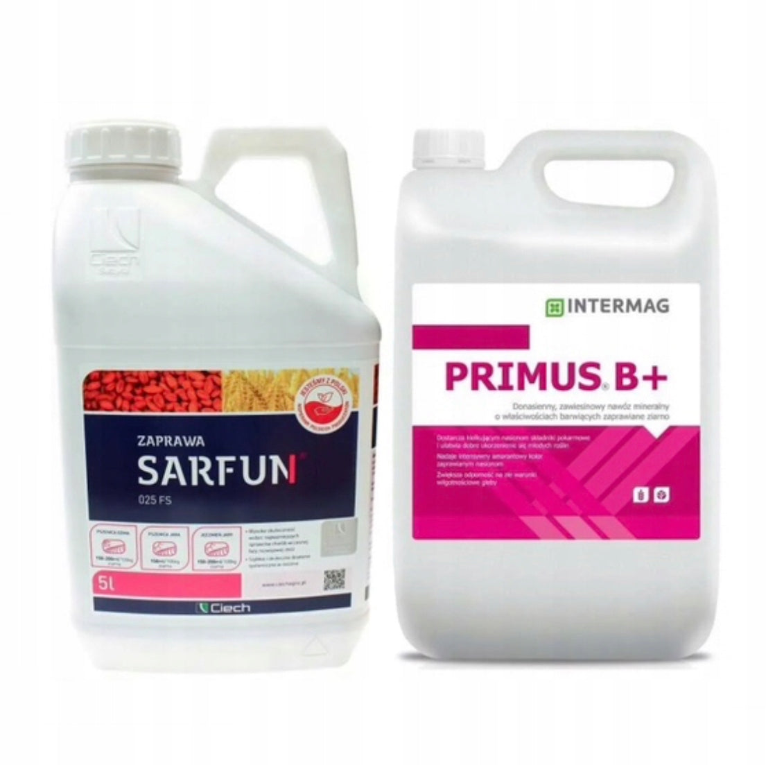 SARFUN 025 FS 5L CEREAL MORTAR + PRIMUS B+ 5L FERTILIZER REQUIRED CERTIFICATE