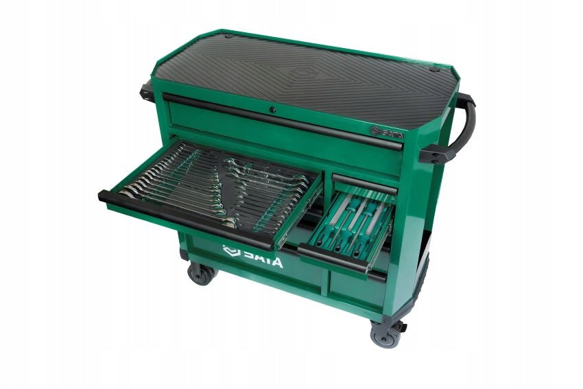 SATA CABINET TOOL TROLLEY BLACK 11 DRAWERS WITH EQUIPMENT 503el. Brand SATA