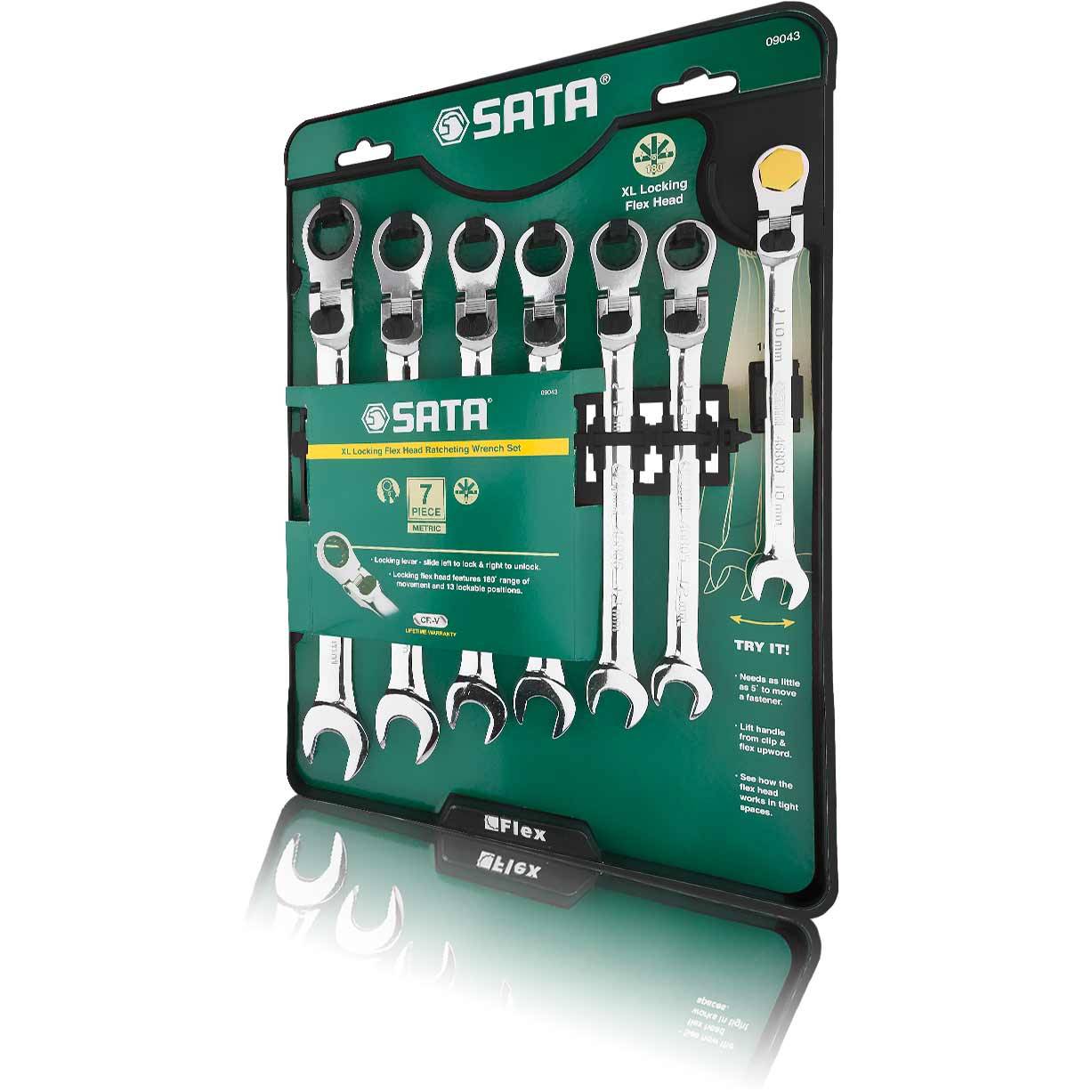 SATA FLAT EYE WRENCHES BROKEN 09043 7PCS. Brand SATA