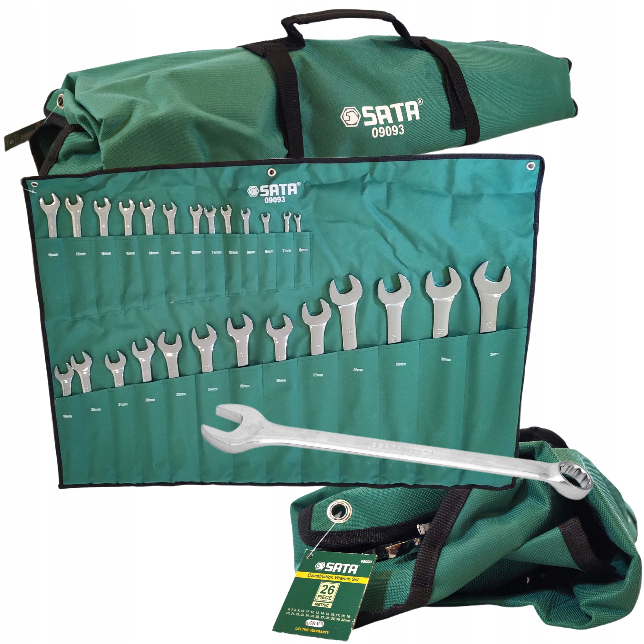 SATA SET OF FLAT-EYE WRENCHES 26 PIECES 09093