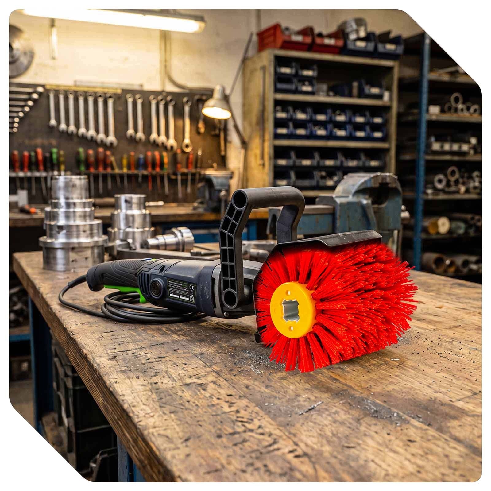 SATIN BRUSH NYLON ROLLER CYLINDRICAL GRINDING WHEEL 120x100x19 mm P80 Manufacturer code W00764 SZCZOTKA DO SATYNIARKI NYLONOWA P80