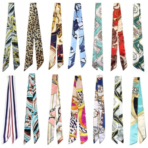 SATIN SILK BAG SCARVES FOR WOMEN SET OF 14 PIECES FOR HAIR Brand no brand