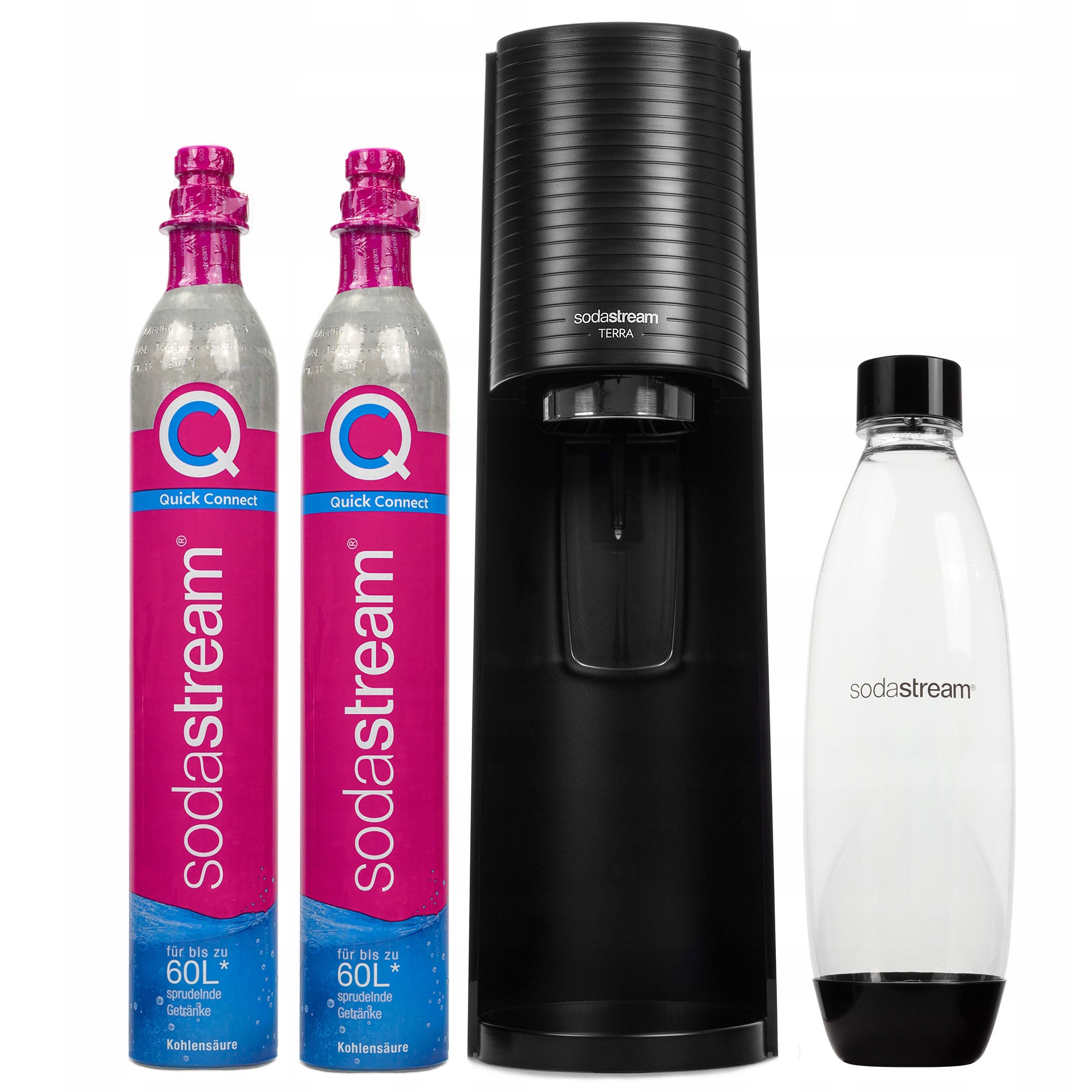 SATURATOR SODA STREAM TERRA FOR WATER 1 BOTTLE 2 CYLINDERS SIPHON FOR WATER GAS