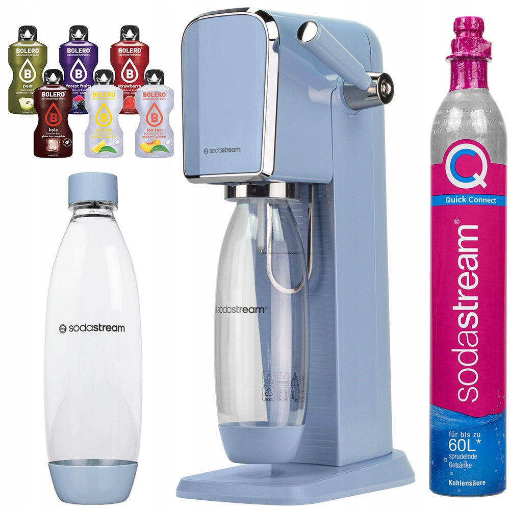 SATURATOR SODASTREAM ART BLUE ONE BOTTLE CARTRIDGE + ADDITIVES