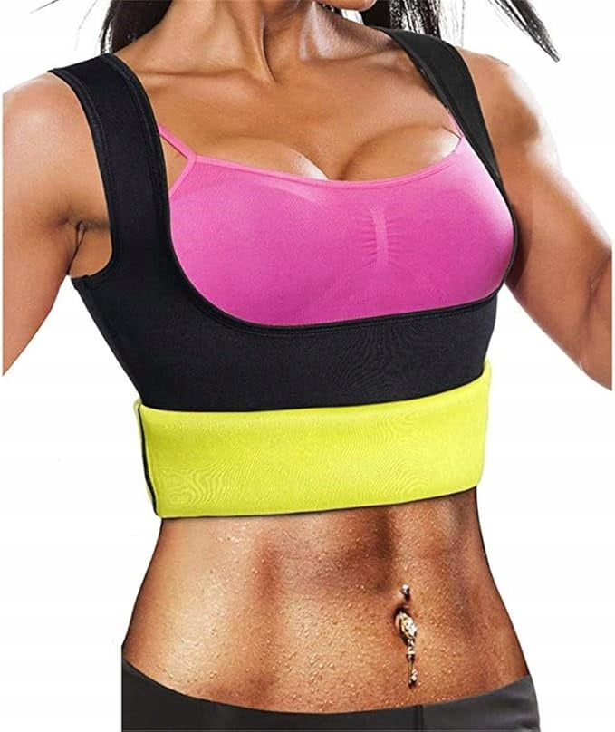 SAUNA SHIRT WOMEN'S NEOPRENE FITNESS BELLY FAT BURNING SIZE S