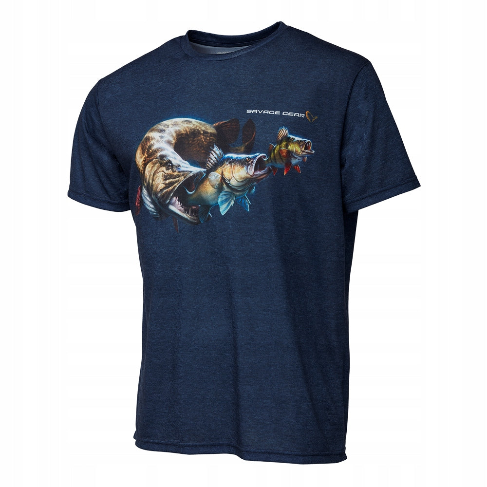 SAVAGE GEAR T-SHIRT CANNIBAL TEE BLUE M