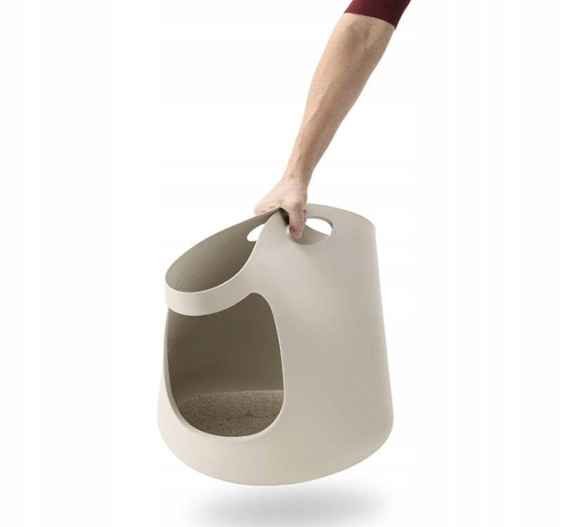 SAVIC Flex a Loo Cuvette cat toilet open beige cream 48,5 cm Additional features with a handle for carrying high-sided
