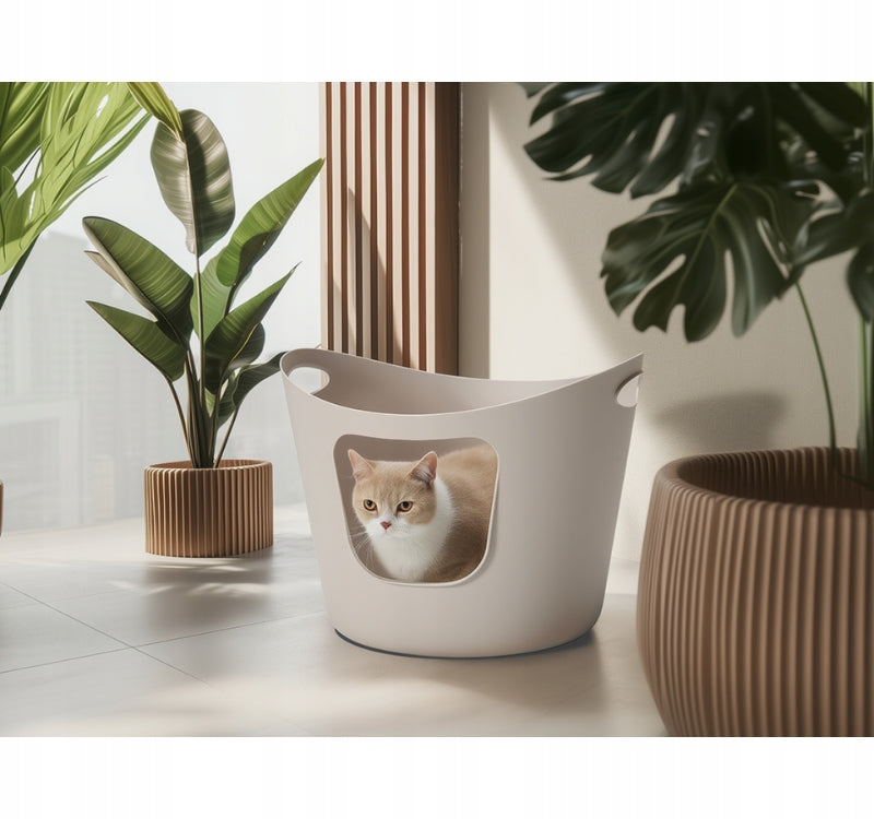 SAVIC Flex a Loo Cuvette cat toilet open beige cream 48,5 cm Color beige