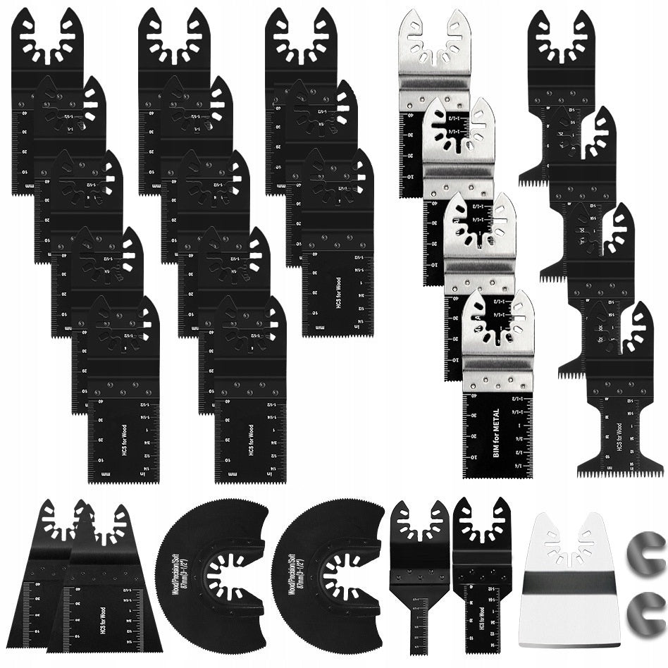 SAW BLADES FOR MULTIFUNCTION TOOL WOOD METAL PLASTIC 30 PIECES