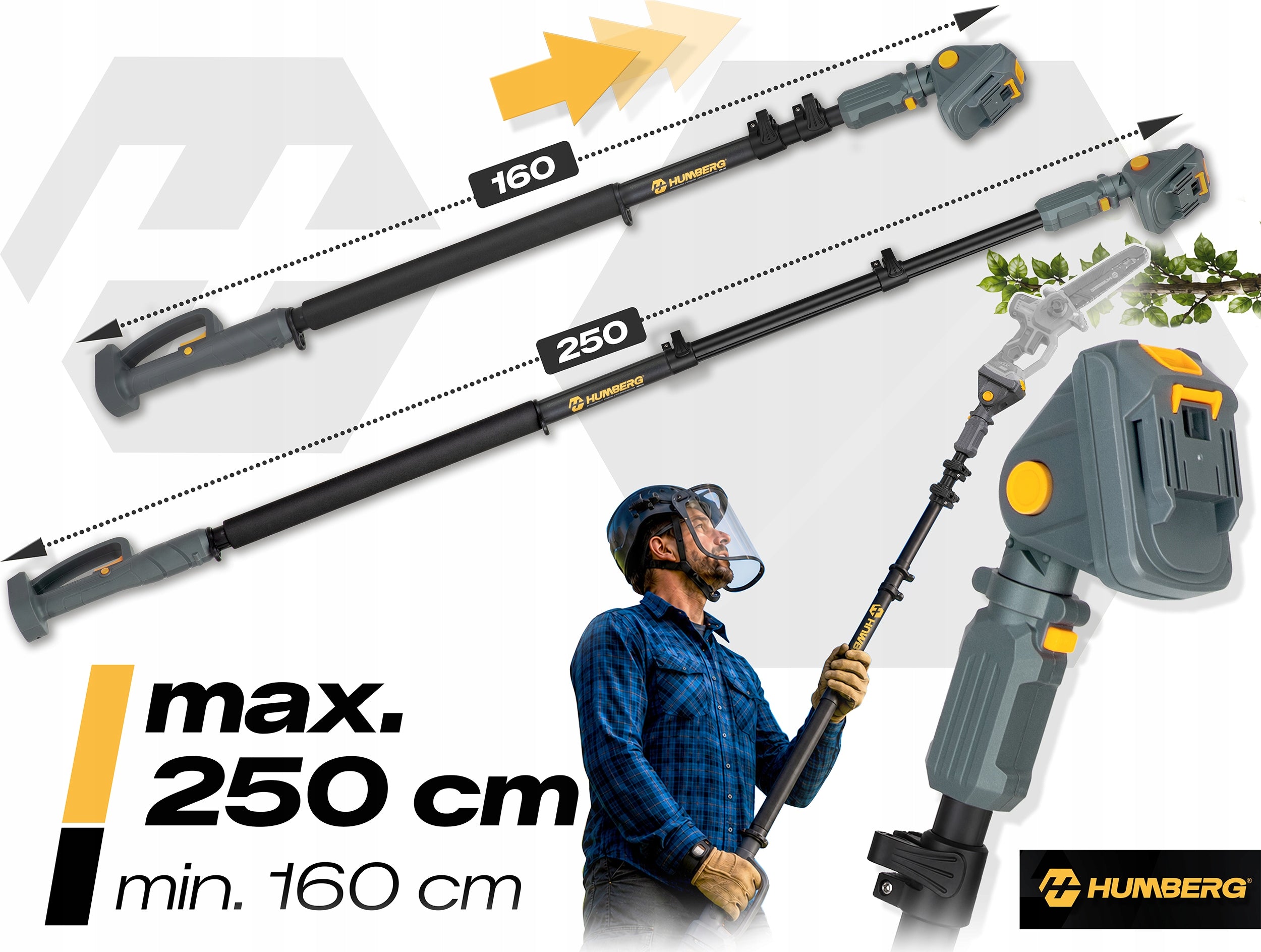 SAW BOOM EXTENSION SAW BRANCH LENGTH ADJUSTMENT 160-250 CM Packaging status original