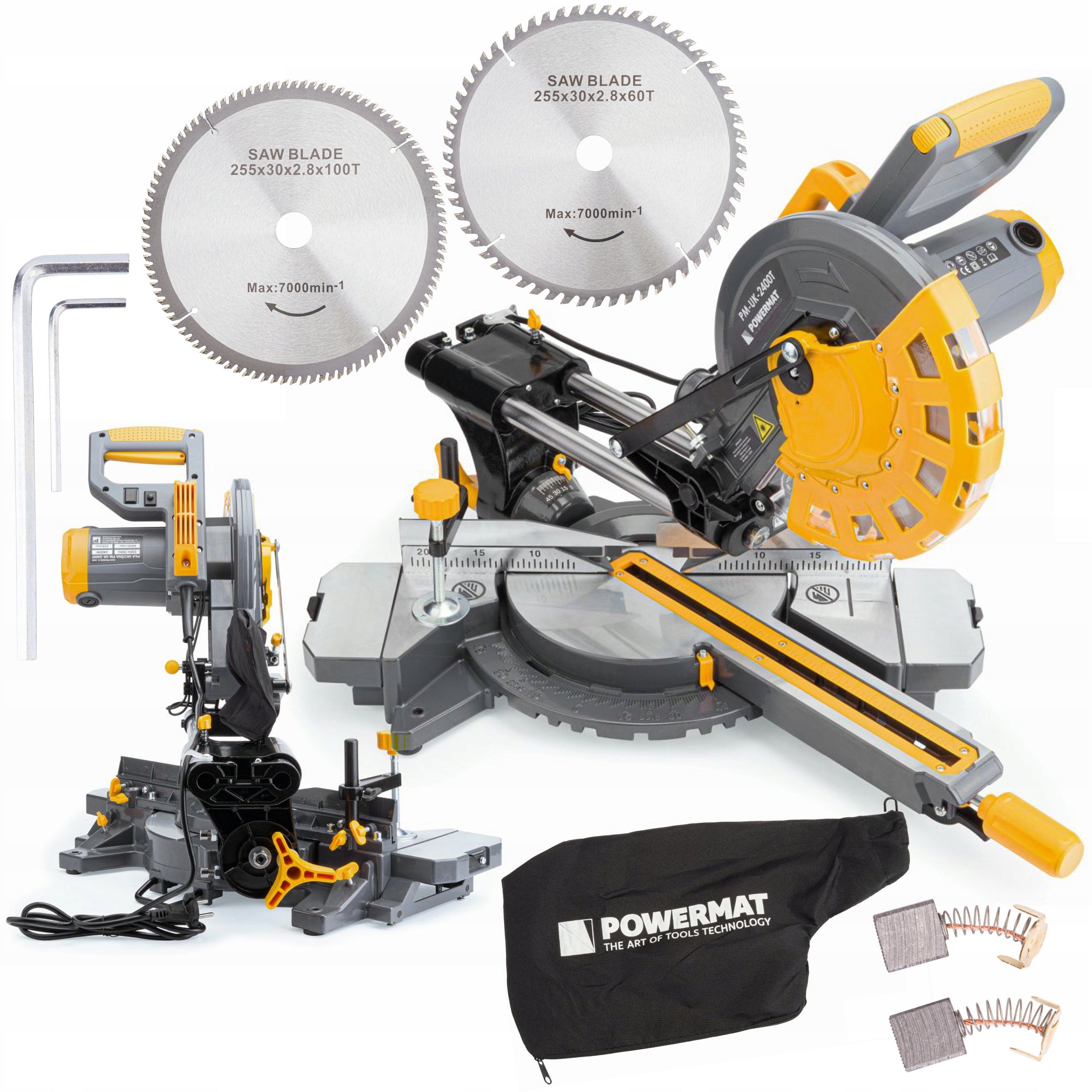 SAW MITER SAW WOOD MITER LASER 2400W 230V/50HZ LED UK-2400M