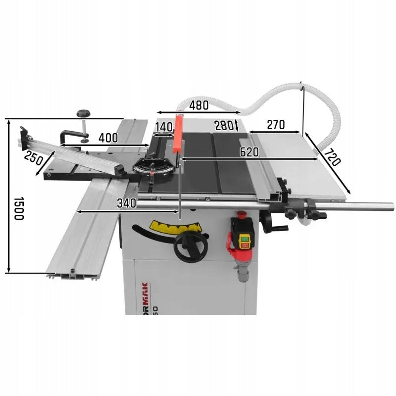 SAW TABLE SAW COUNTRY CAST IRON COUNTERTOPS CORMAK TS250 3,1KW/230V Packaging status original
