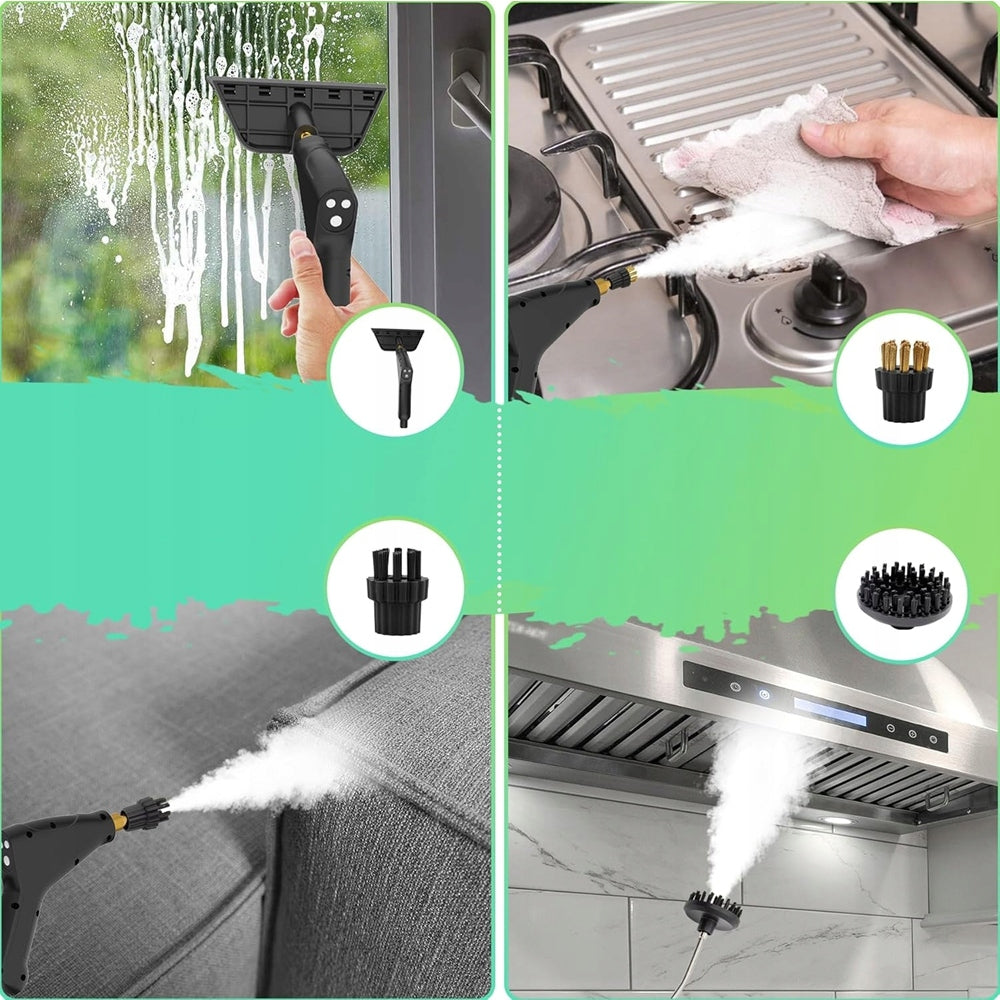 SCALE REMOVER Steamer For Kitchen Hoods 2500W Steam Cleaner BRUSH SET Power supply mains