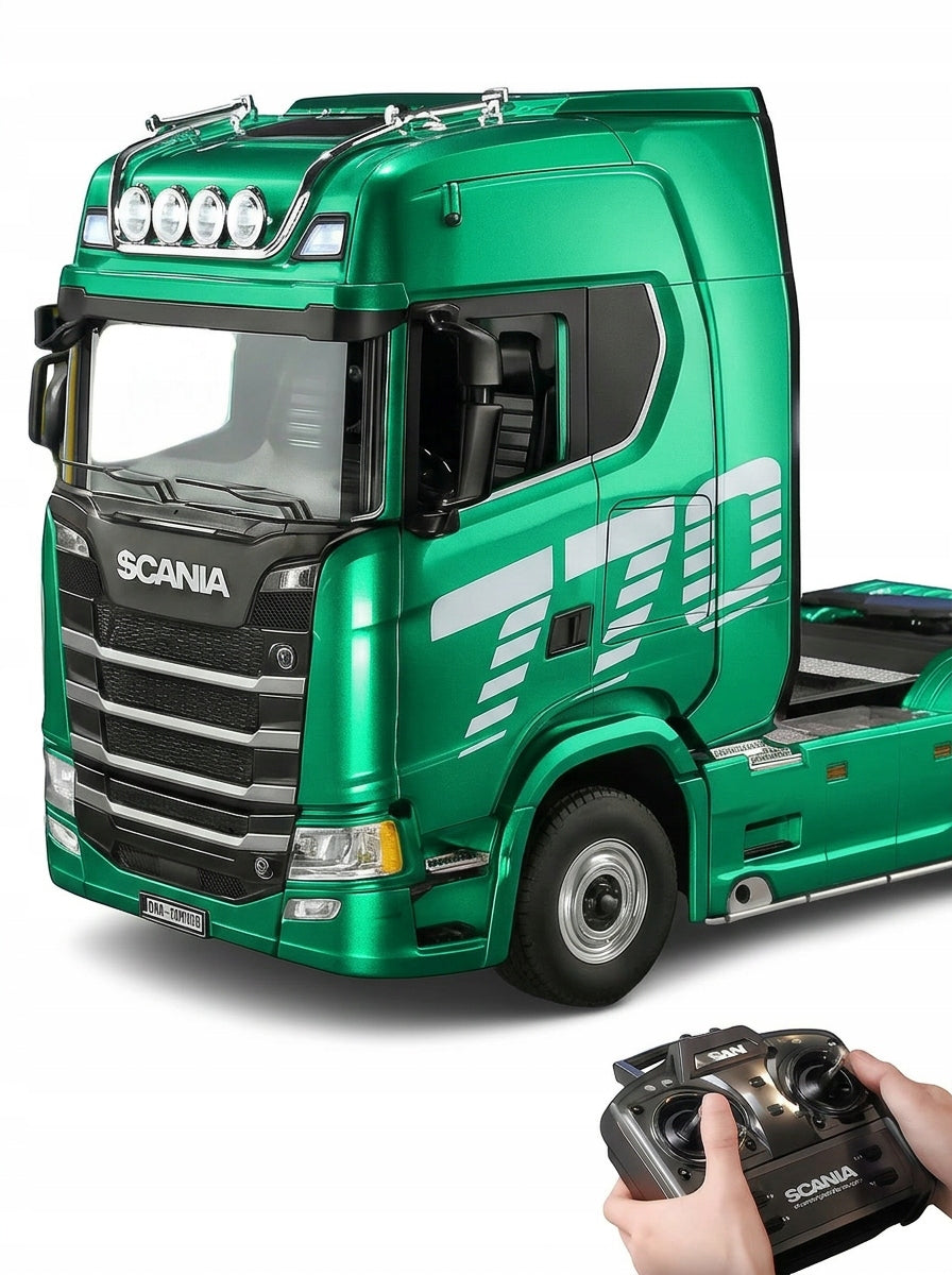 SCANIA 770S REMOTE CONTROLLED TRUCK 1:18 H-TOYS 1501 GREEN AUTO RC