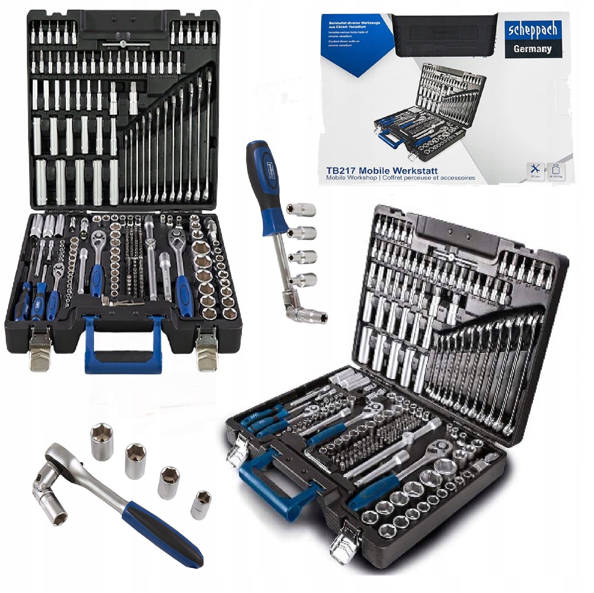 SCHEPPACH Tool Socket Wrench Set Tool Case TB217 Torx