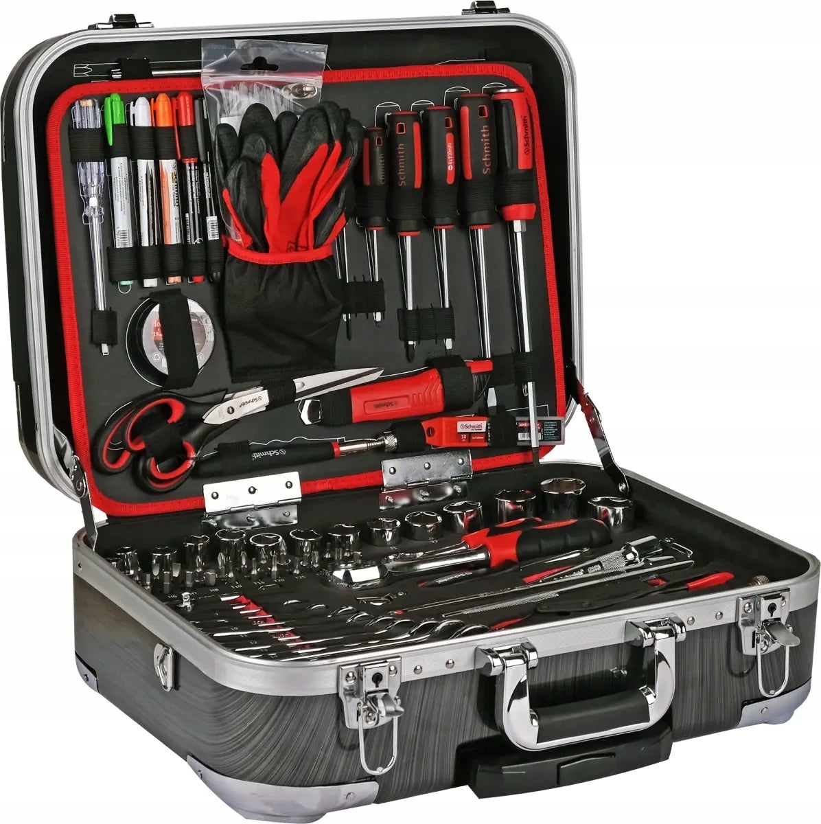 SCHMITH Case with Tools Wheels Tool Set SCASE-001 252 pieces Brand Schmith