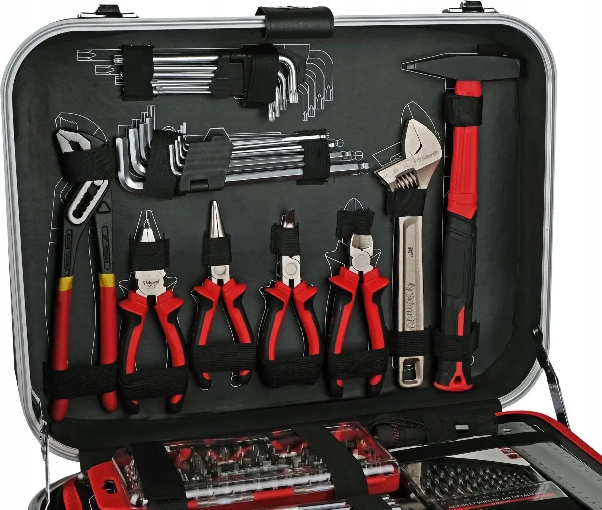 SCHMITH Case with Tools Wheels Tool Set SCASE-001 252 pieces Number of items in the set 252