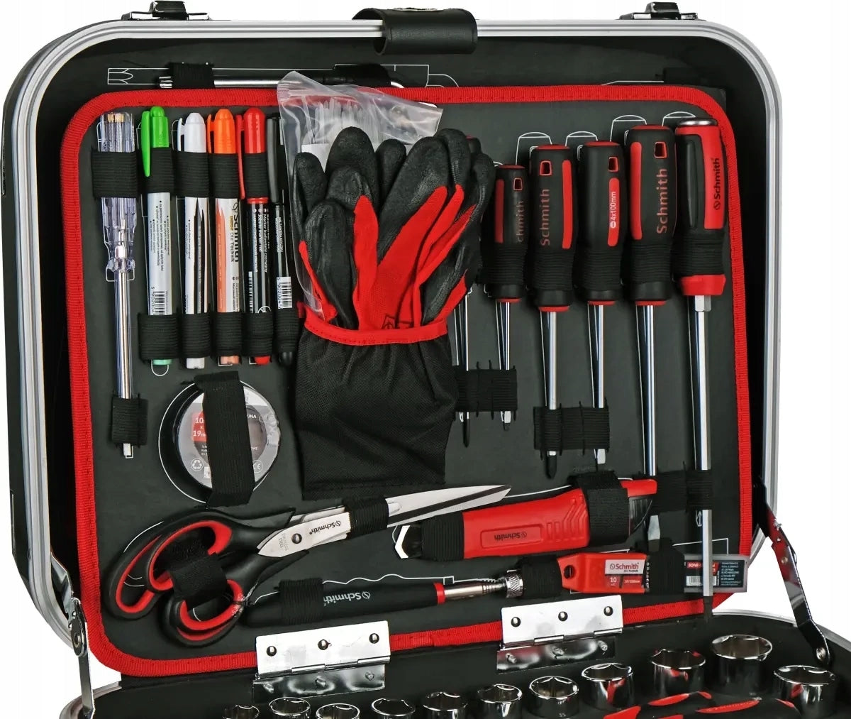 SCHMITH Case with Tools Wheels Tool Set SCASE-001 252 pieces Product weight with unit packaging 15.4 kg