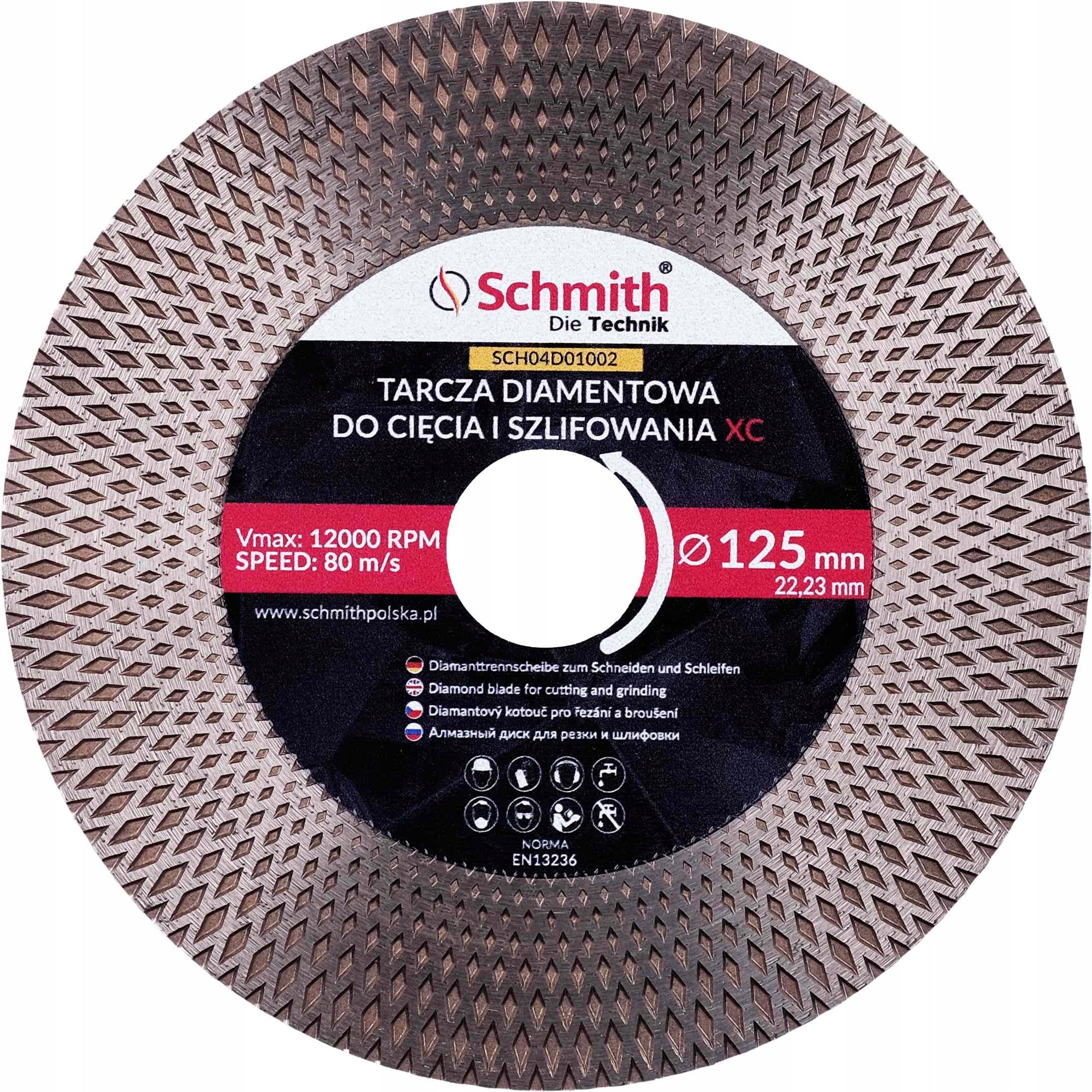 SCHMITH DIAMOND BLADE FOR GRINDING TILE STONEWARE 125mm