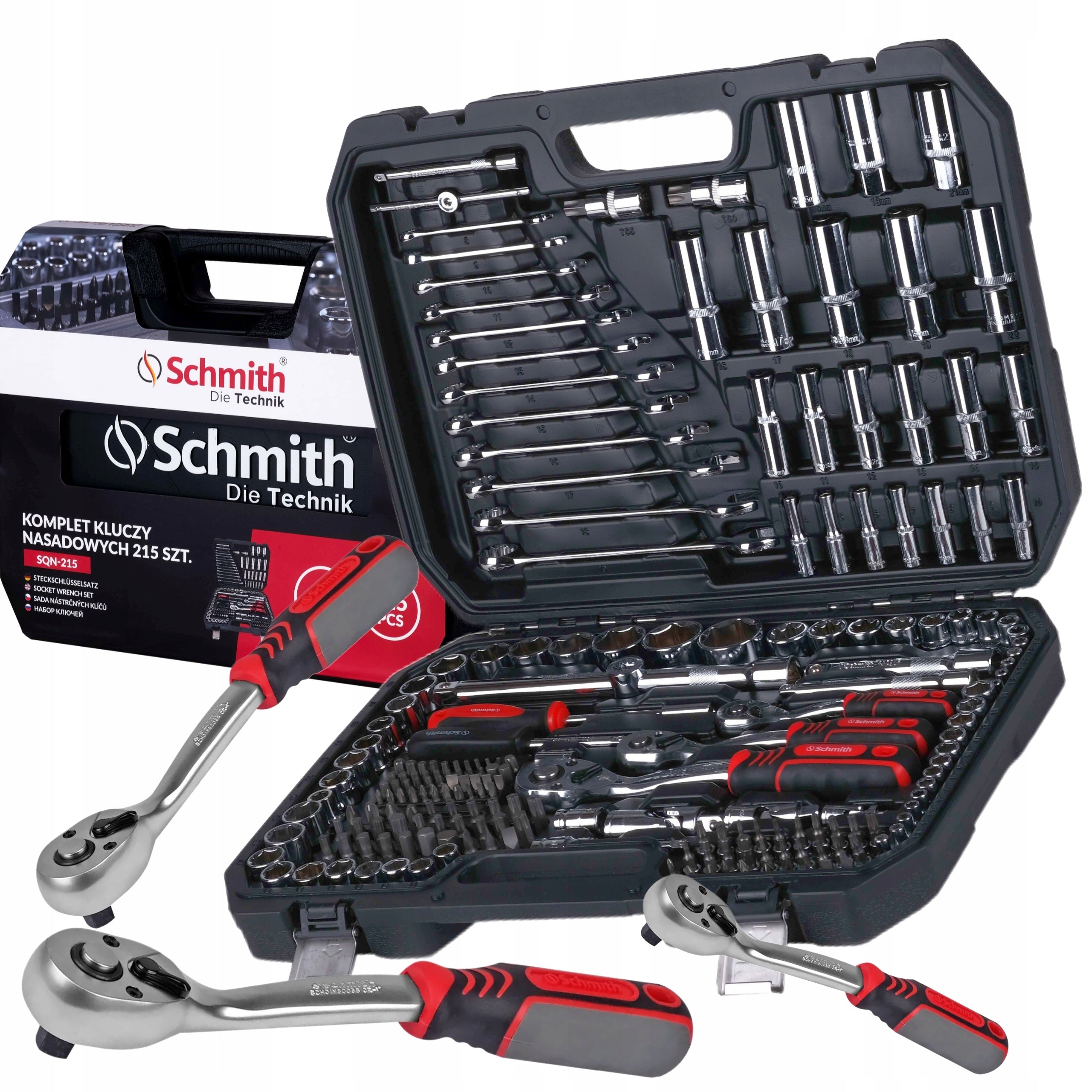 SCHMITH SOCKET WRENCH SET 1/2" 1/4" 3/8" 215el TORX FLAT CAPS