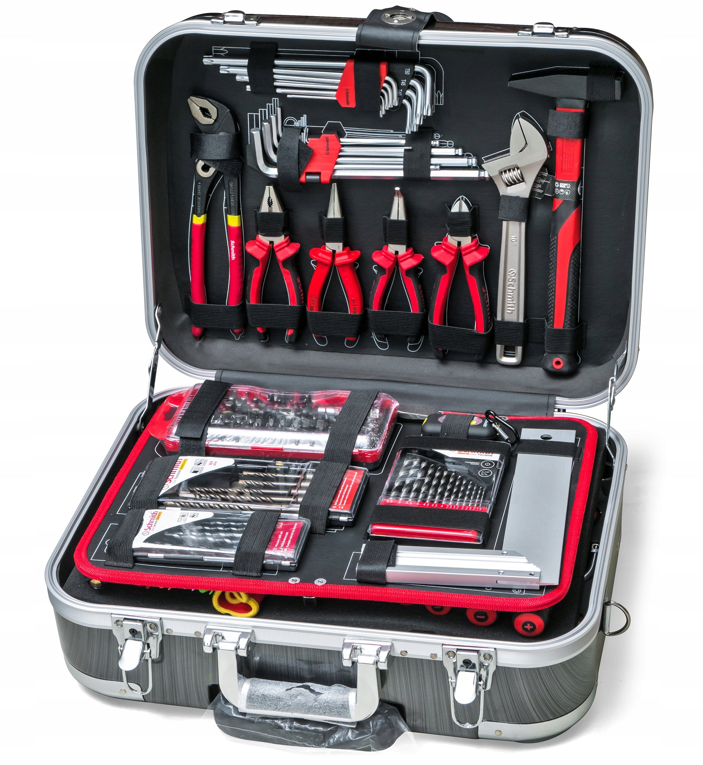 SCHMITH SUITCASE WITH TOOLS 252 ELEMENTS SET OF KEYS Manufacturer code SCASE-001