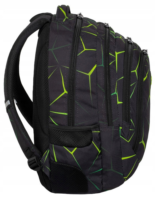 SCHOOL BACKPACK 17" COOLPACK DRAFTER 28L Quake BLACK / LEMON Brand CoolPack