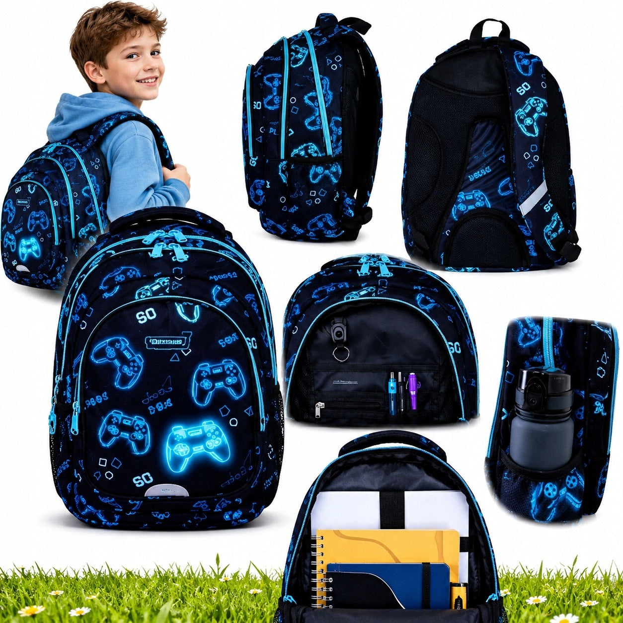 SCHOOL BACKPACK 27L ASTRABAG GO PLAYING 3 COMPARTMENTS FOR BOY CLASS 4-8