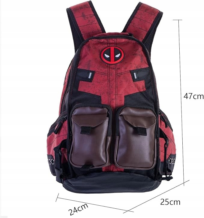 SCHOOL BACKPACK BAG DEADPOOL SUPER HERO SCHOOL BAG BACKPACK 47 cai Brand no brand